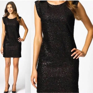 Misook | Adele black sequin sparkle knit dress Women’s size XL cocktail party
